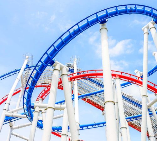 Rollercoaster in the park at singapore